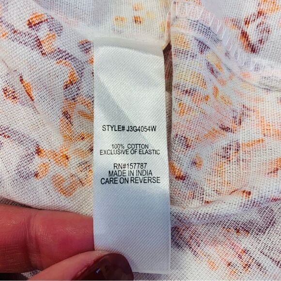 Jolie & Joy Juniors Mosaic Smocked Button Front Dress Size Large - Picture 14 of 14